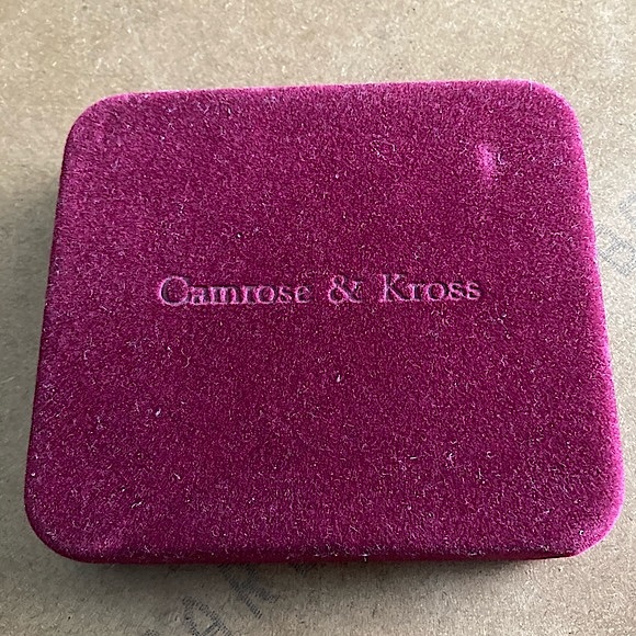 Camrose & Kross JBK Line Blue Enamel + Silver Tone Costume Bangle/Bracelet - Picture 5 of 7